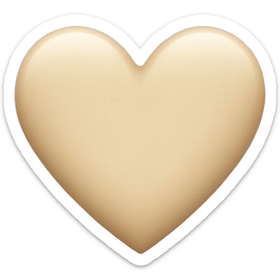 Beige Heart sticker
