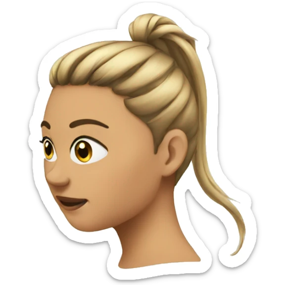 hair woman ponytail sticker