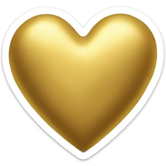 Gold heart sticker
