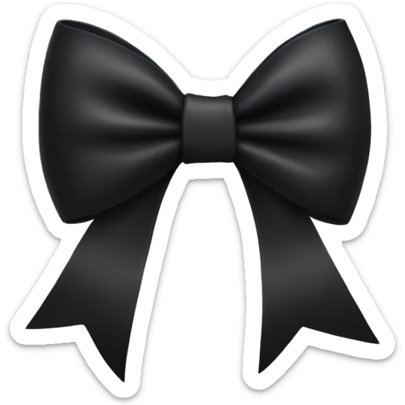 Black bow sticker