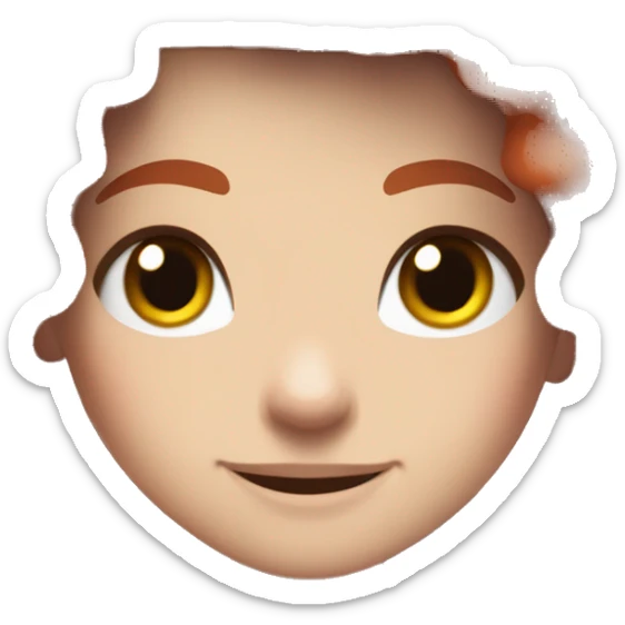 a white girl with long red curly hair and freckles, wearing periwinkle Minecraft hoodie playing a videogame smiling sticker