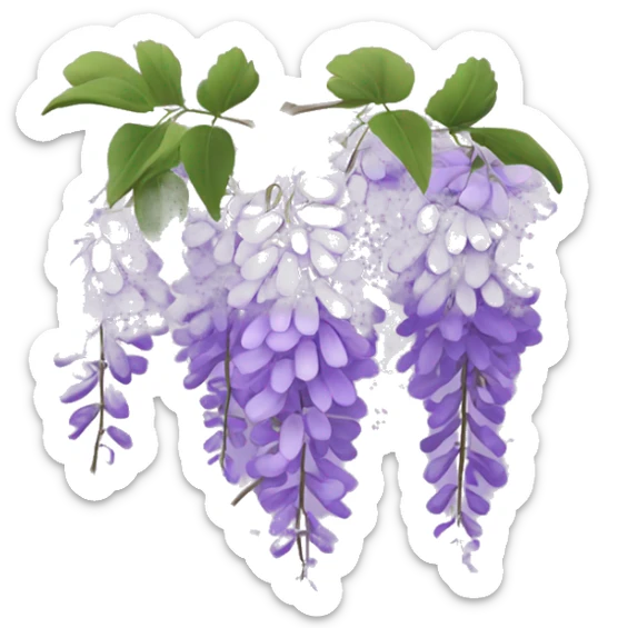 Bridgerton Inspired Emoji : Wisteria – Purple wisteria flowers from the Bridgerton family home, perfect for adding a touch of beauty. sticker