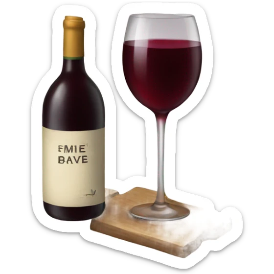 red wine sticker