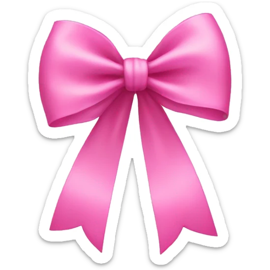 Pink bow sticker