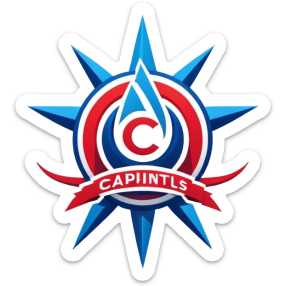 Delhi Capitals cricket team logo, blue and red color scheme with DC letters sticker
