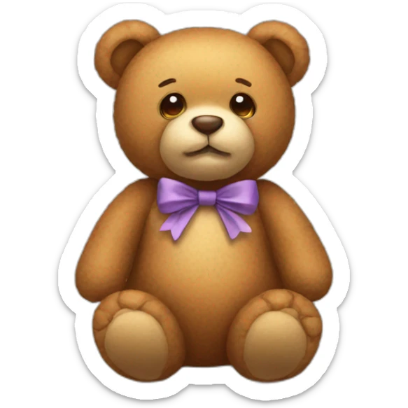 Teddy with bow sticker