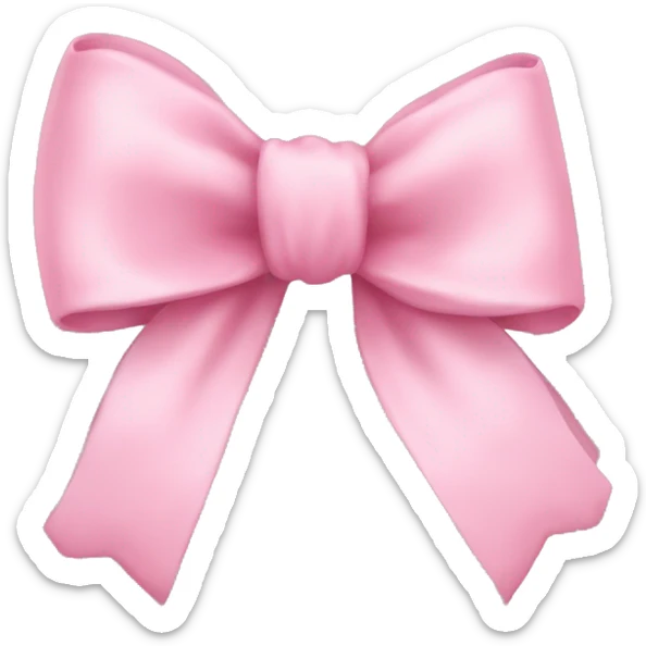 Baby pink bow sticker