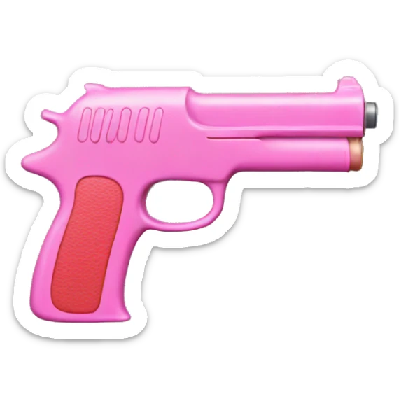 Pink gun sticker