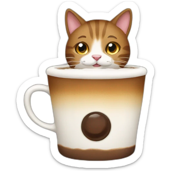 coffee cat sticker