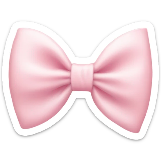 light pink bow on light pink bow sticker
