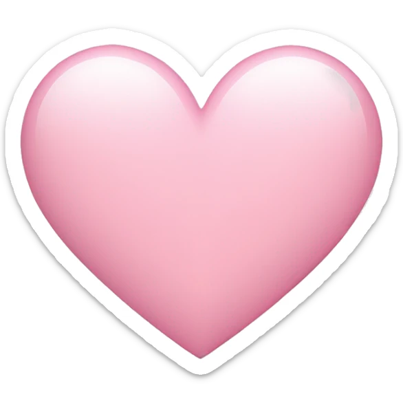 Light pink heart sticker