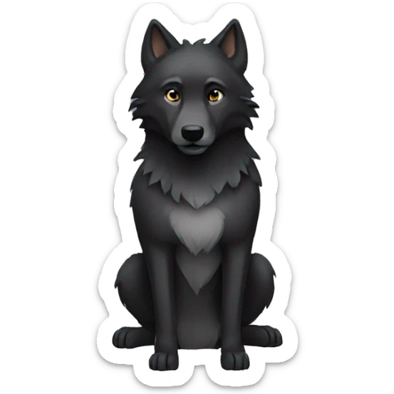 black wolf sticker