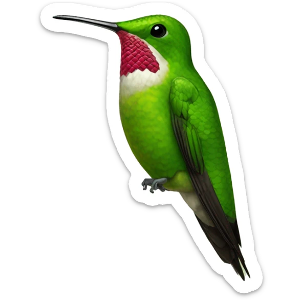 green mango is a large species of hummingbird Reinita Puerto Rico  sticker