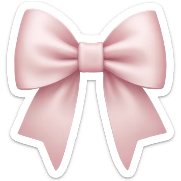 Pale Pink bow sticker