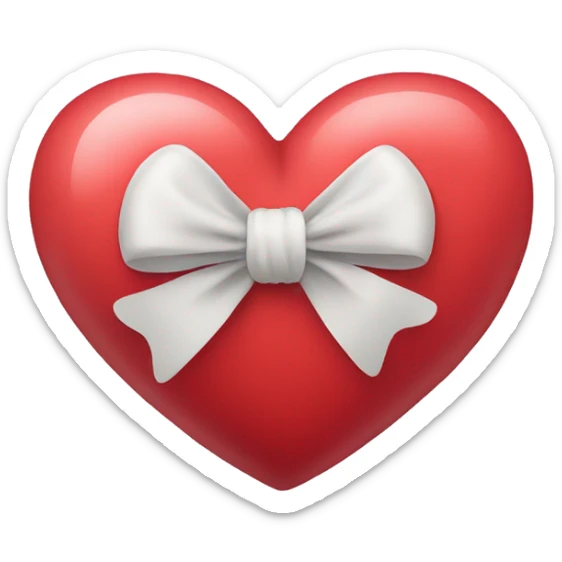 Heart with bow sticker