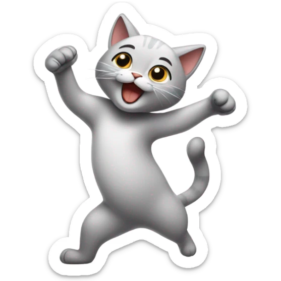 dancing cat sticker