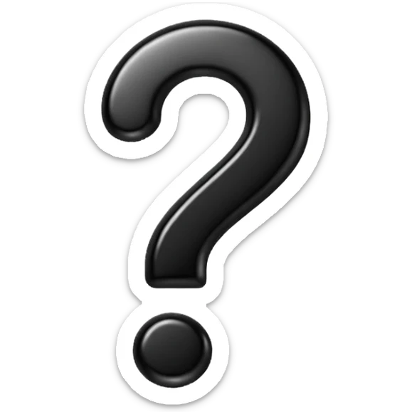 Question mark sticker