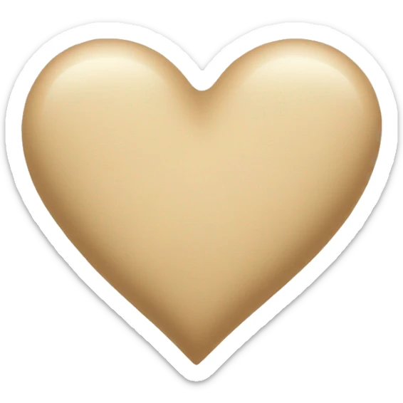 Beige heart  sticker