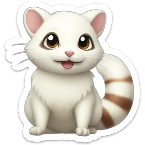 White Furret sticker