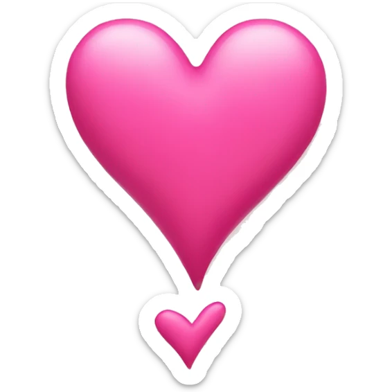 Pink heart sticker