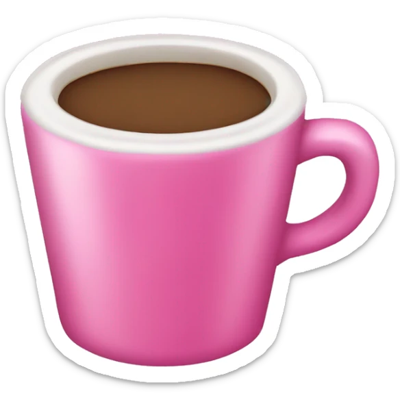 Pink coffee sticker
