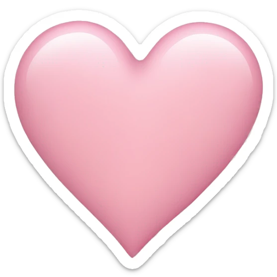 light pink heart sticker