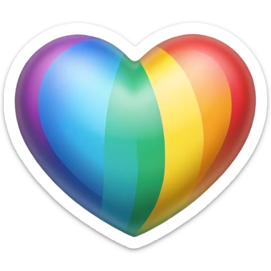 rainbow heart sticker