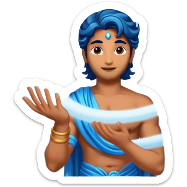 The Milky Way galaxy in the hand of Bhagwan Vishnu. sticker