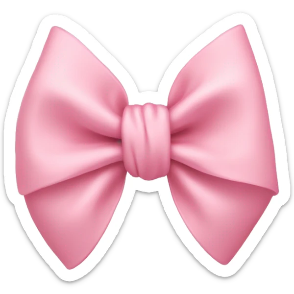 light pink bow on light pink bow sticker
