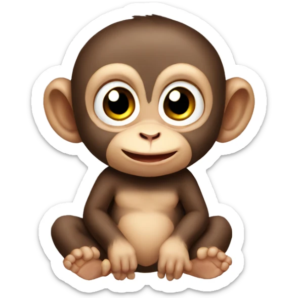 baby monkey sticker