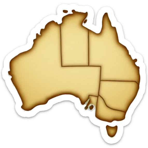 Map of Australia sticker