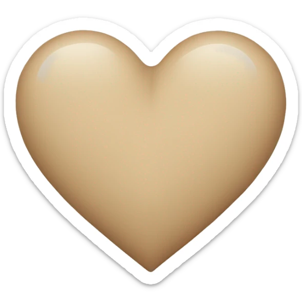 Beige heart sticker