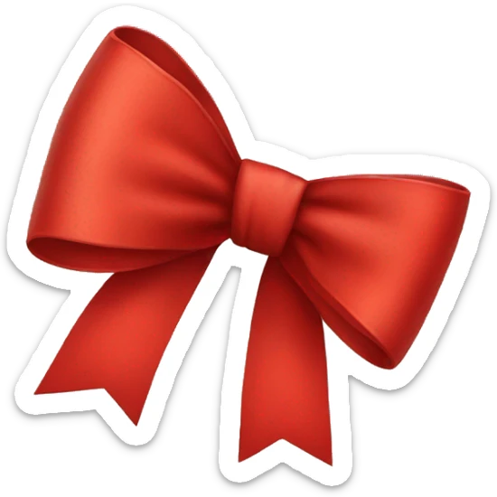Red bow  sticker