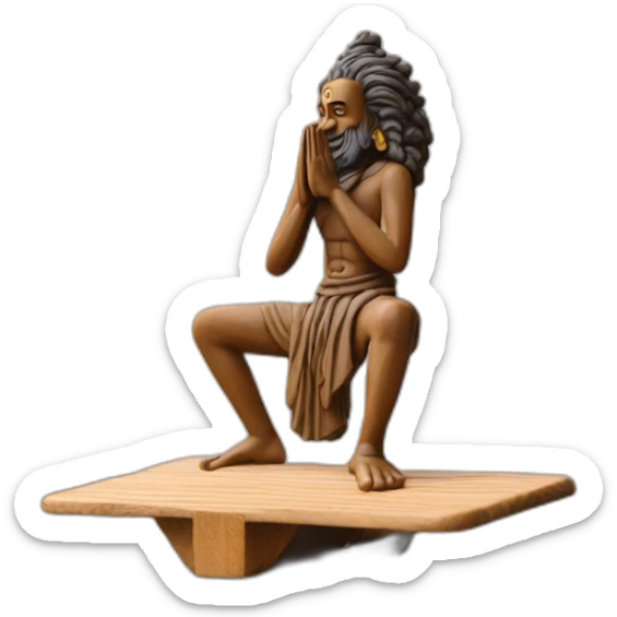  Sadhu nail boards for meditation & yoga. Standing on nail boards sticker