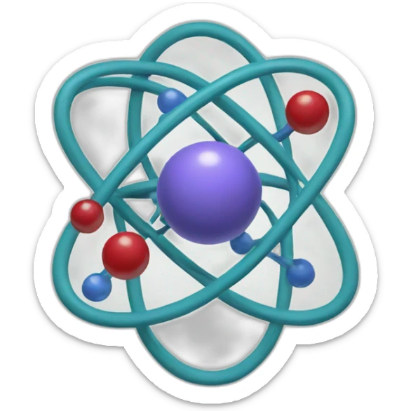 chemistry atom sticker