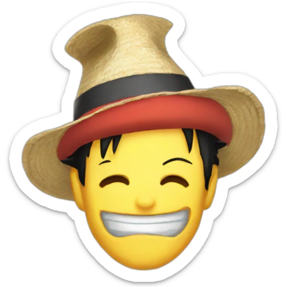 Luffy hat sticker