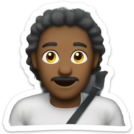 deux personne qui roule et sortent la tête de la voiDrake qui roule en voitureure sticker