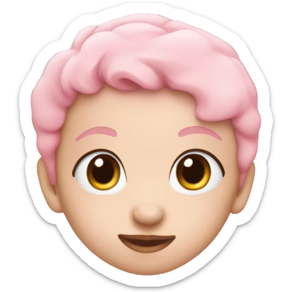 baby pink heart sticker