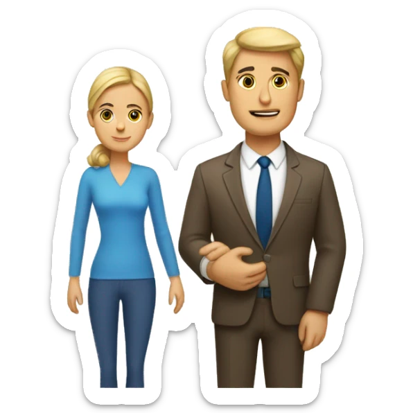 un homme où une femme avec plein de bras sticker