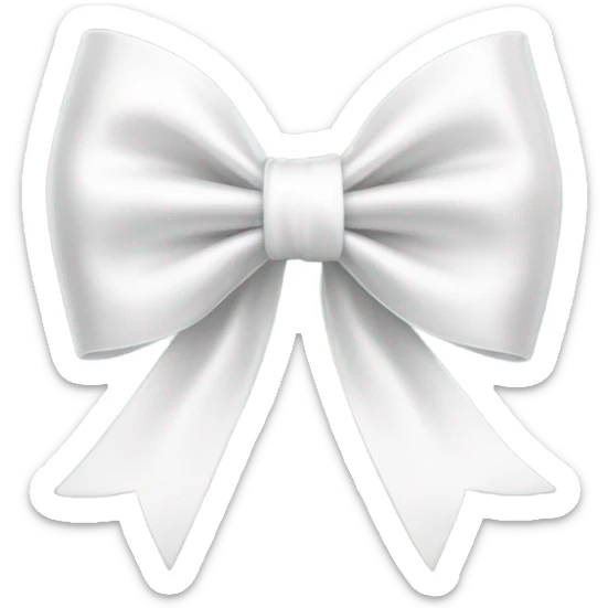 white bow sticker