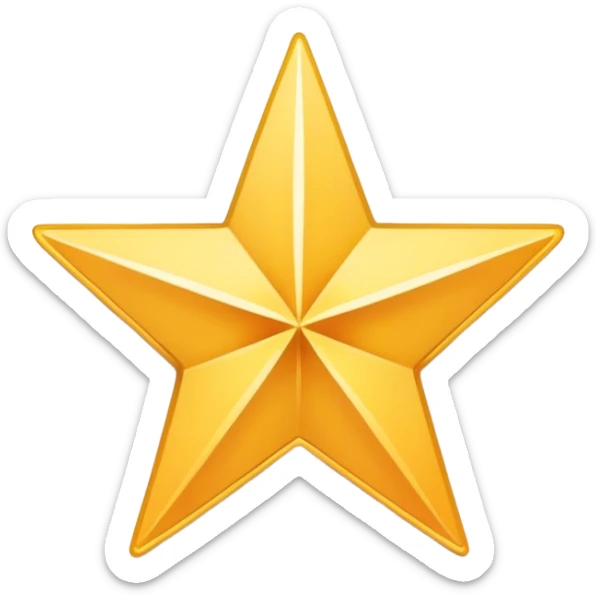 i want the star symbol but the star has to have 5 ends but the bottom left one has to be stretched out like in this image sticker