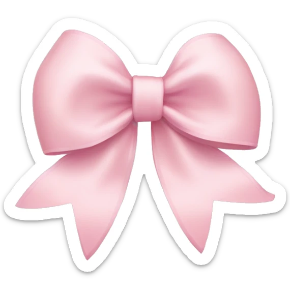 Light pink bow sticker