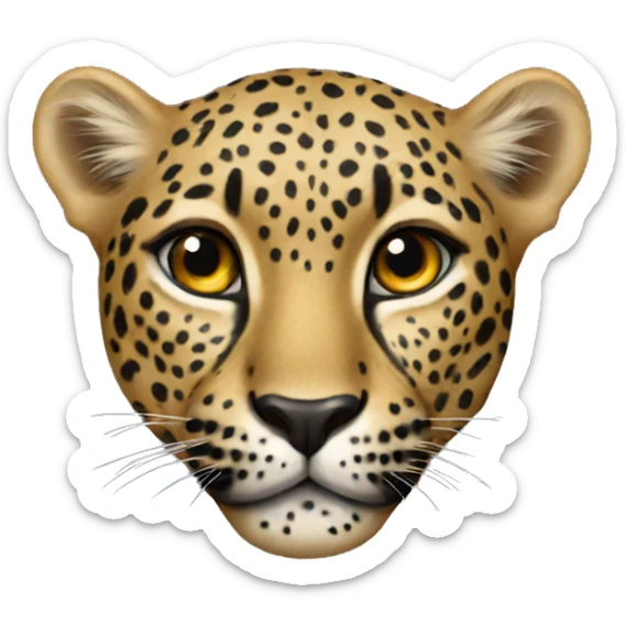 leopard heart  sticker