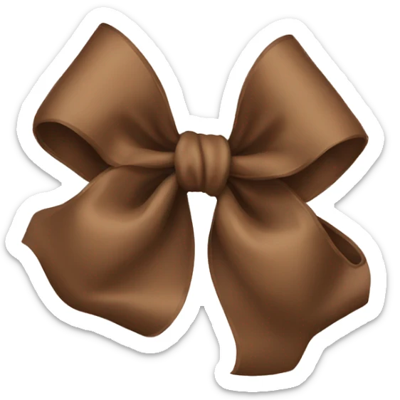Brown bow sticker