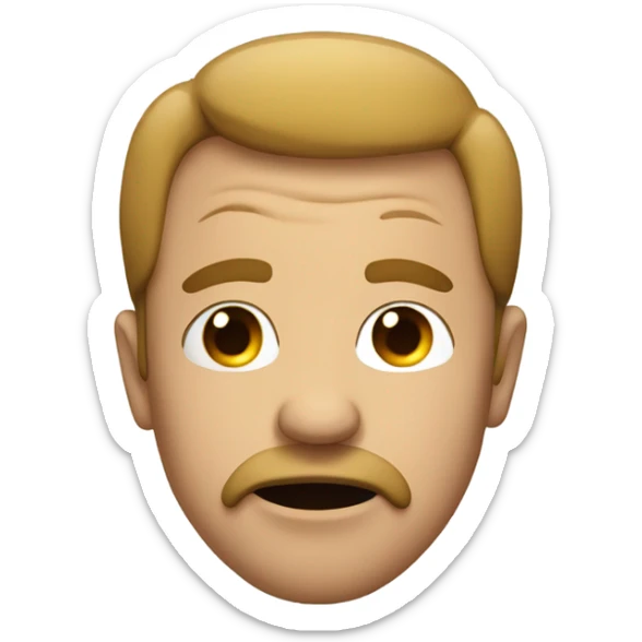 Man with drool coming out of his mouth and hearts in his eyes sticker