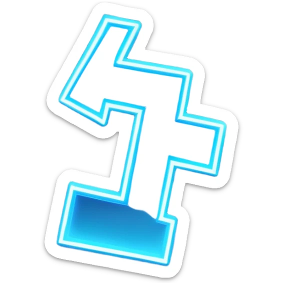 Fortnite logo signal in the night sky, like the Batman signal but with the Fortnite F logo instead sticker