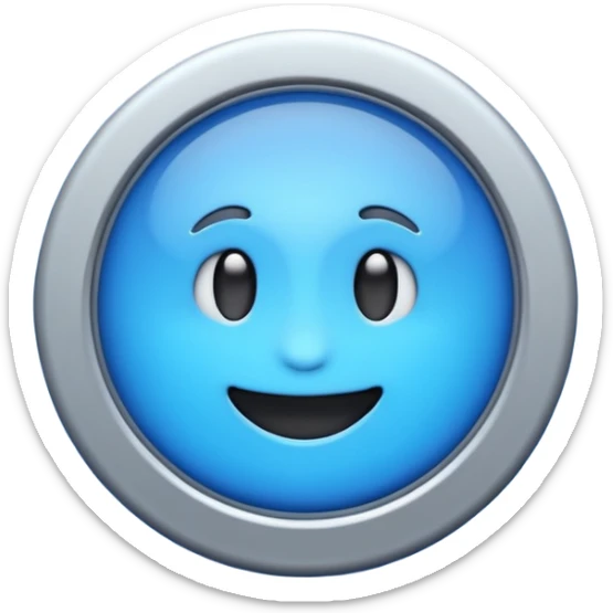 Emoji with a loading symbol sticker