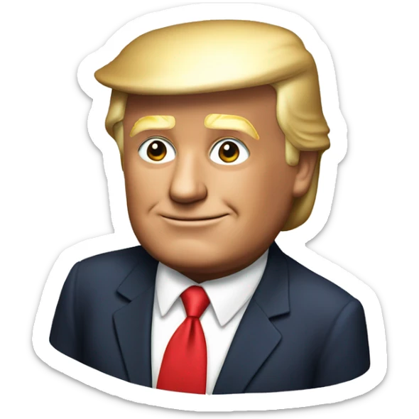 Donald Trump with sticker