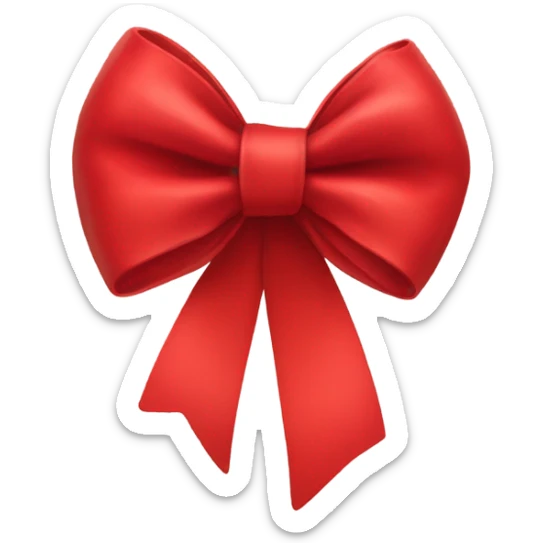 Red bow sticker