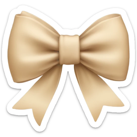 Beige bow sticker